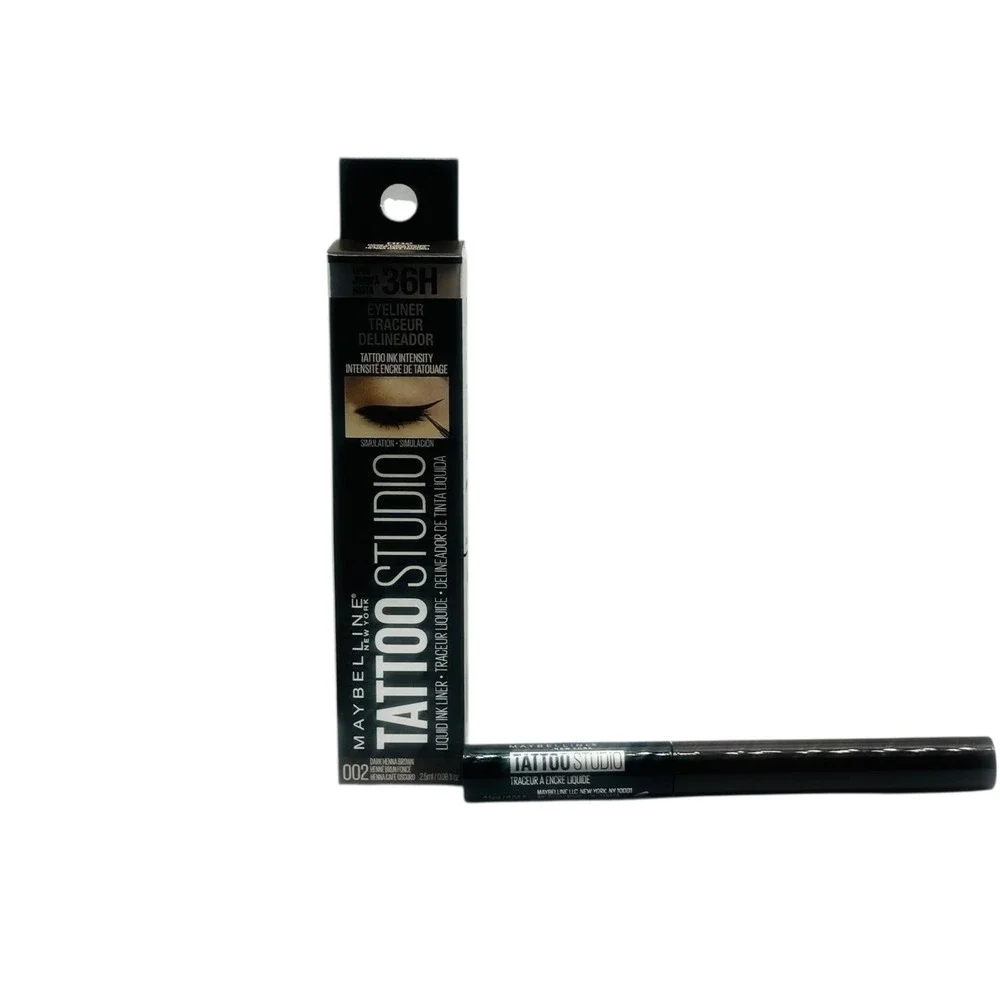 Maybelline Tattoo‎ Studio Liquid Ink Eyeliner #002 Dark Henna Brown 36H BOGO